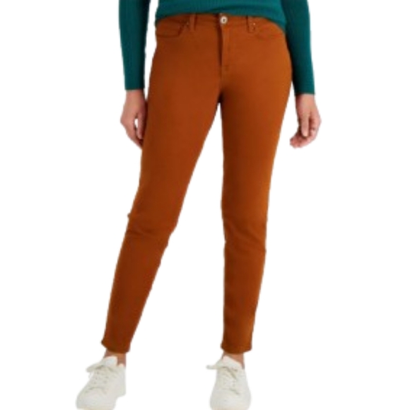 Cato Burnt Orange Mid Rise Skinny Pants Sz 12 - Picture 1 of 7